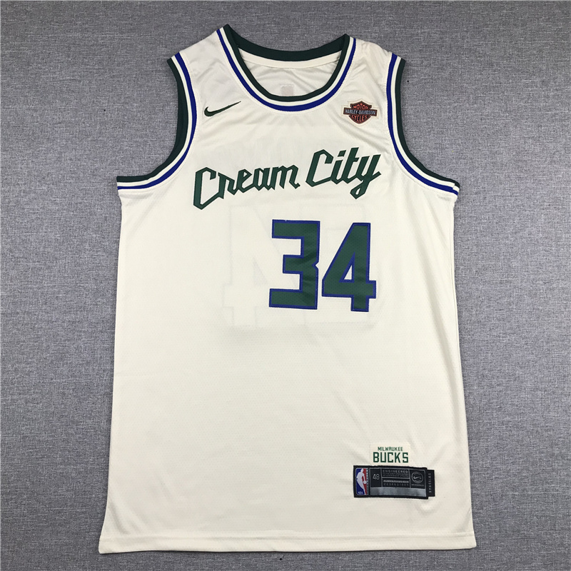 Men Milwaukee Bucks #34 Giannis Antetokounmpo White Nike 2025 NBA Jersey style 3->milwaukee bucks->NBA Jersey
